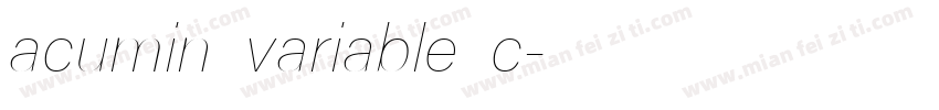 acumin variable c字体转换